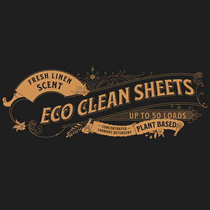 Eco Clean Laundry Sheets with a Fresh Linen Scent Symbiotic Products LLC