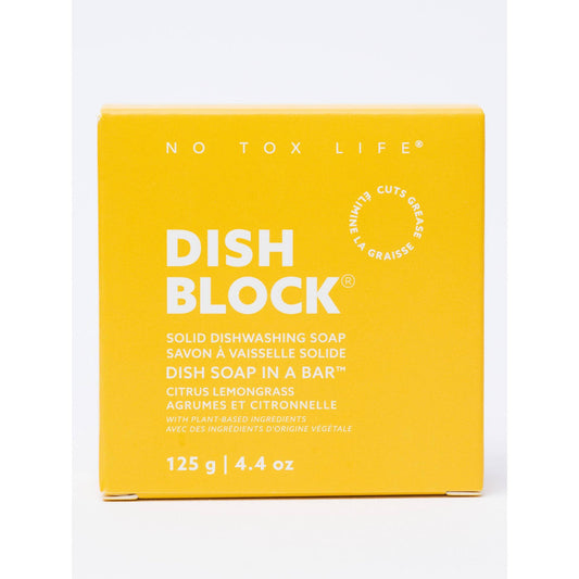 DISH BLOCK® solid dish soap bar - Citrus Lemongrass No Tox Life