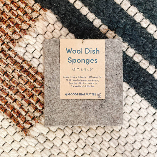 Wool Eco Dish Sponges - Gives to Wetland Restoration Goods That Matter