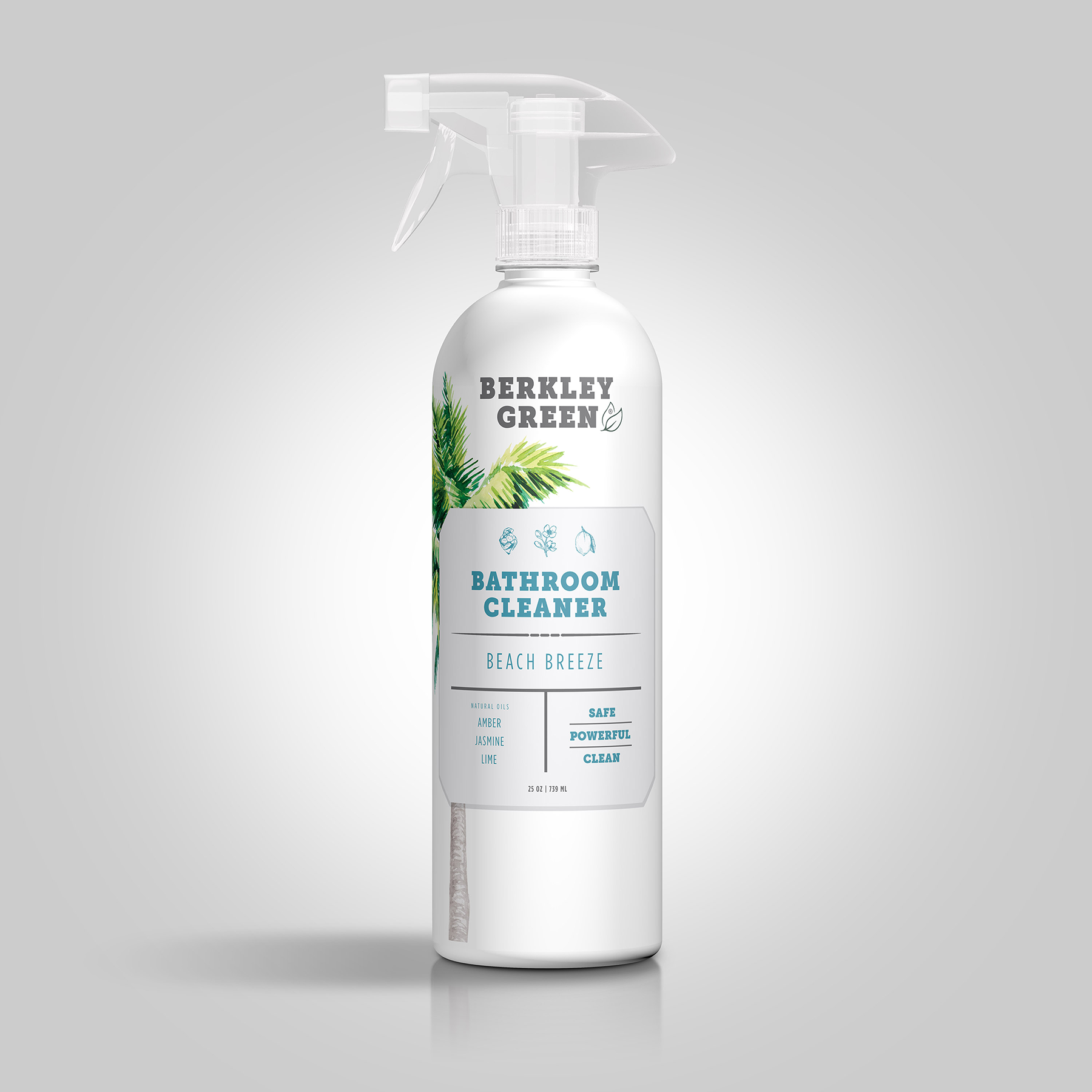 Eco Bathroom Cleaner, Beach Breeze (25oz bottle): 6 Pack Berkley Green