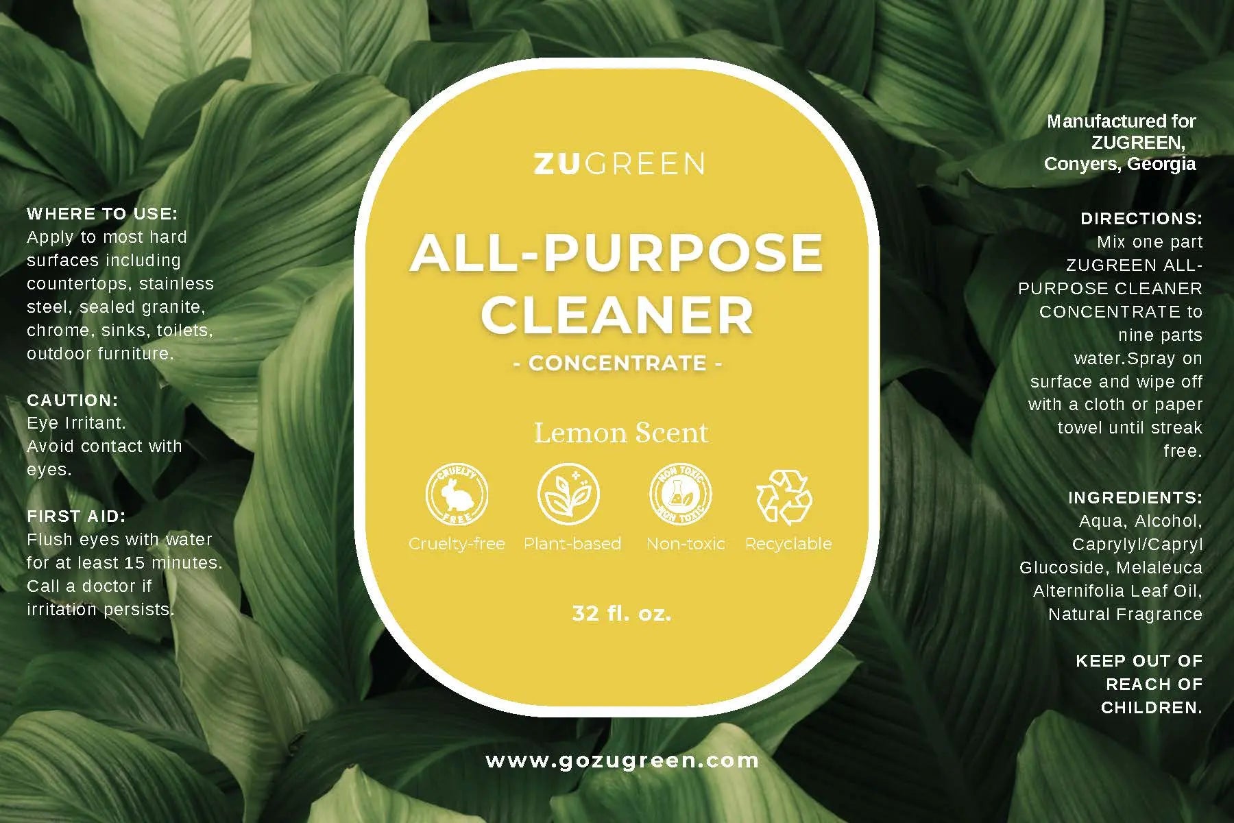 10X ALL-PURPOSE CLEANER CONCENTRATE ZuGreen