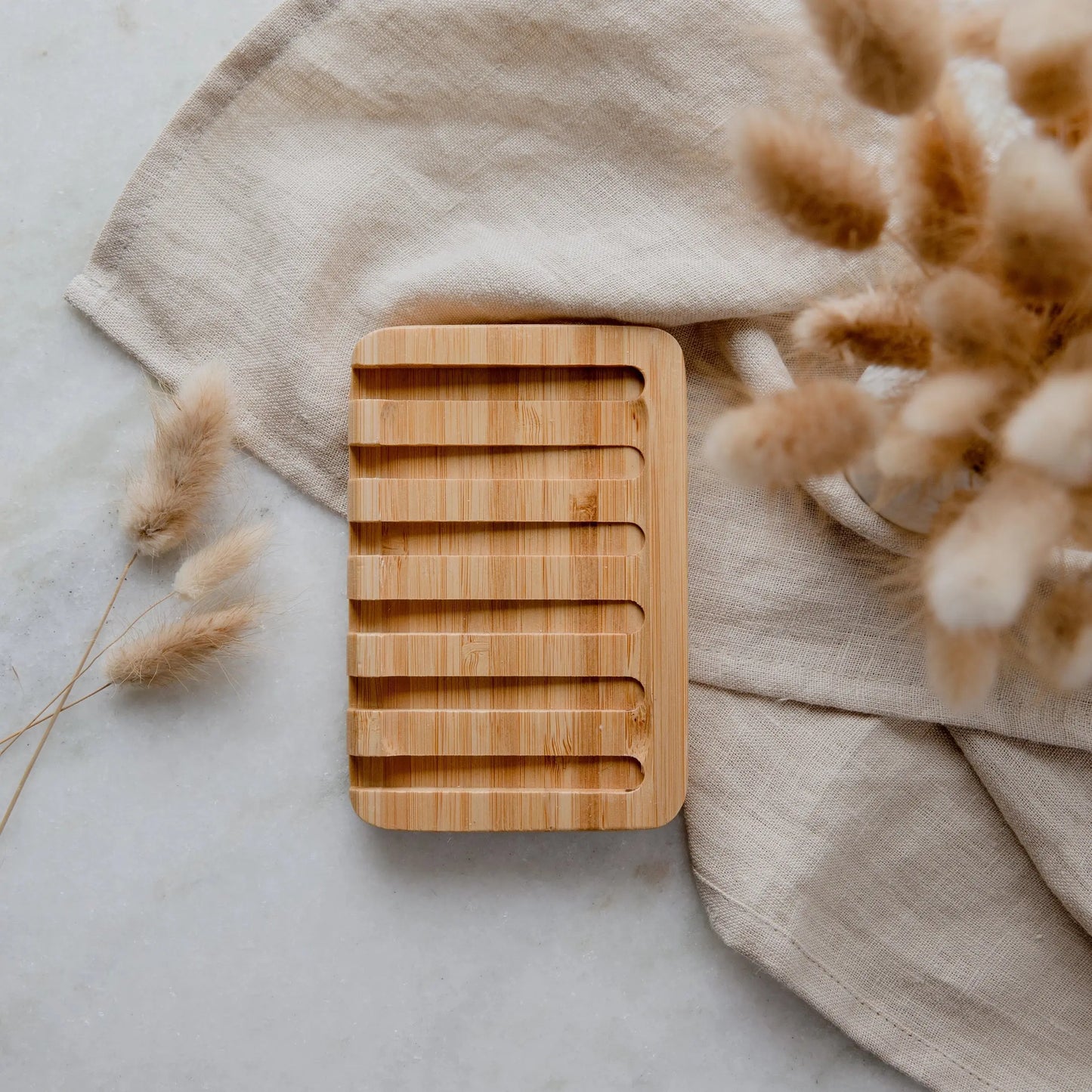 Bamboo Waterfall Self-Draining Soap Dish | Eco Friendly Earth Ahead